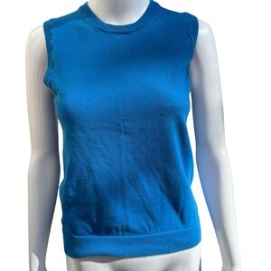 J. Crew Women’s Cotton Sleeveless Shell Sweater Royal Blue Size Small